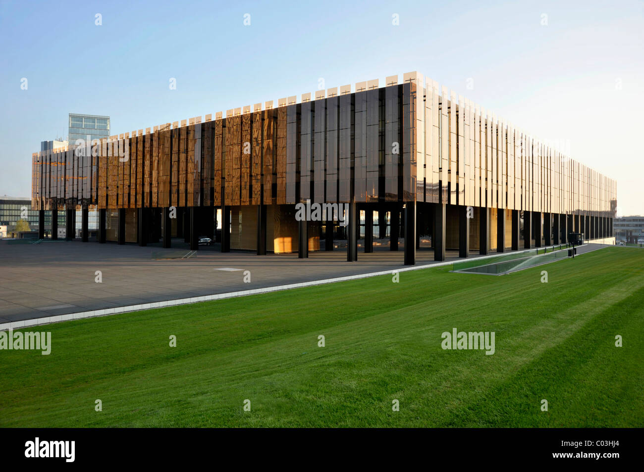 EuGH, Boulevard Konrad Adenauer Straße, Viertel Kirchberg, Luxemburg-Stadt, Europa Stockfoto
