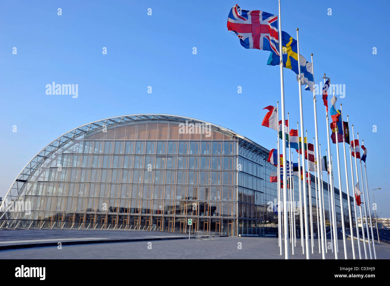 Europäische Investitionsbank, Boulevard Konrad Adenauer Straße, Viertel Kirchberg, Luxemburg-Stadt, Europa Stockfoto