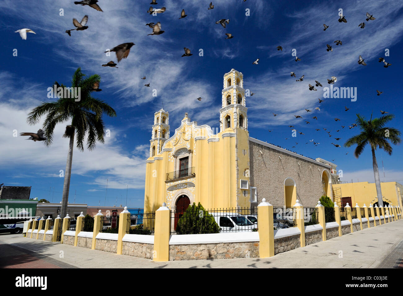 Kirche San Cristobal in Merida, Yucatan, Mexiko, Nordamerika Stockfoto