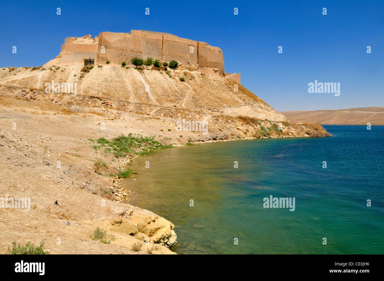 Historische Burg von Qalaat Najim Assad See, Euphrat, Syrien, Naher Osten, West-Asien Stockfoto