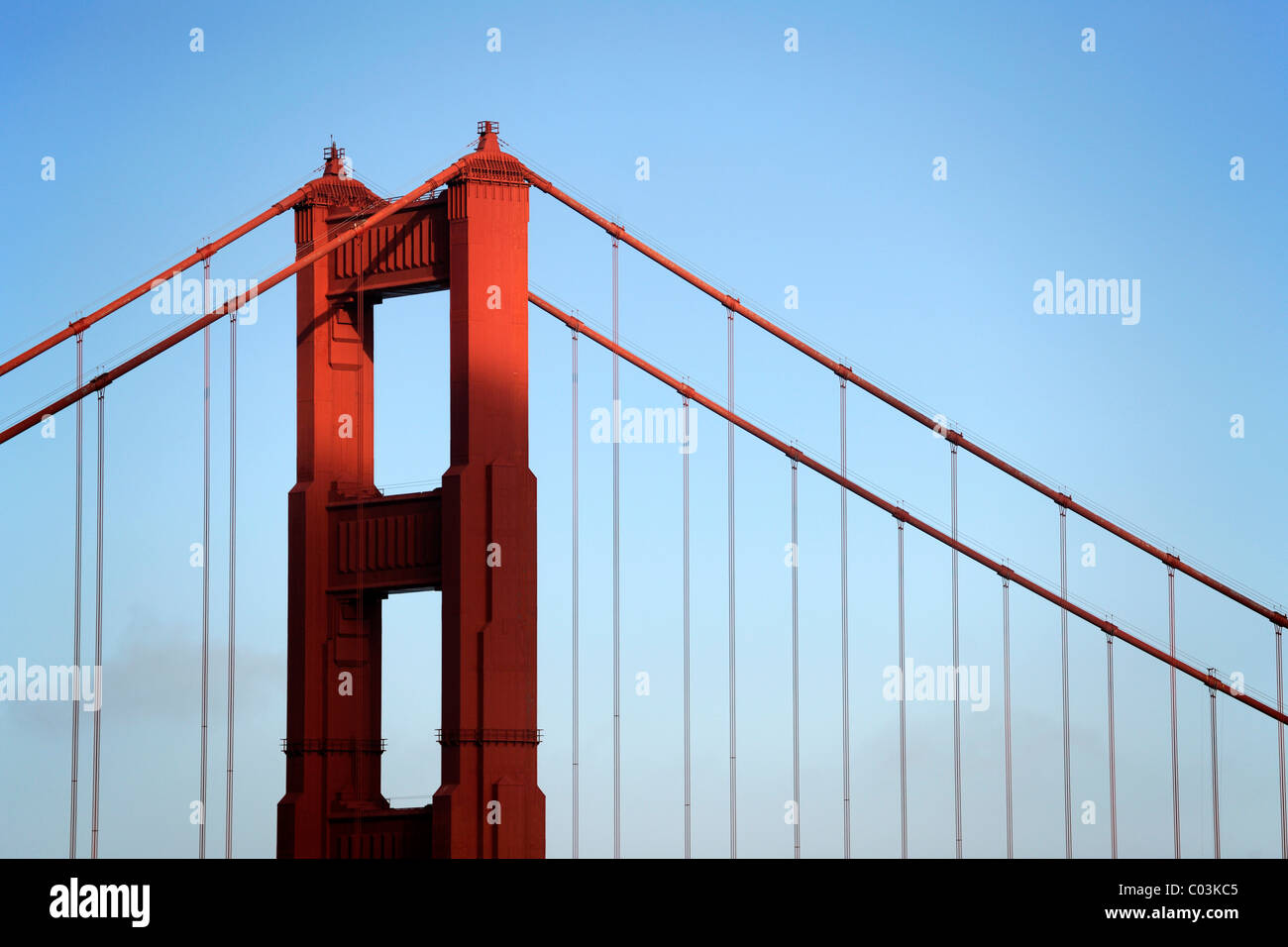 Golden Gate Bridge bei Sonnenuntergang, San Francisco, Kalifornien, USA, Nordamerika Stockfoto