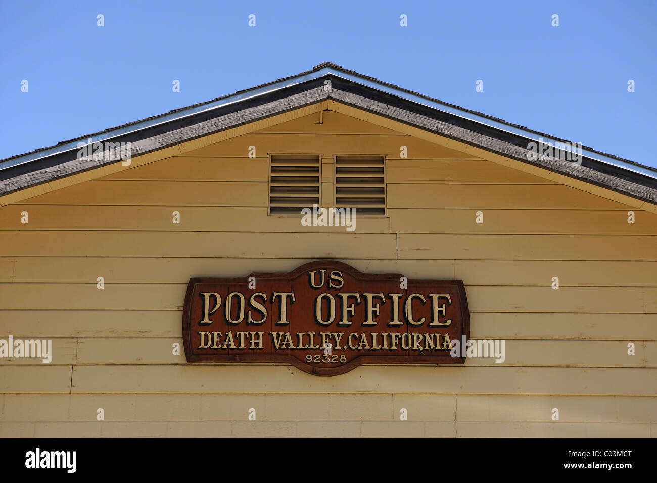 Postamt, Furnace Creek, Death Valley Nationalpark, Kalifornien, USA, Nordamerika Stockfoto