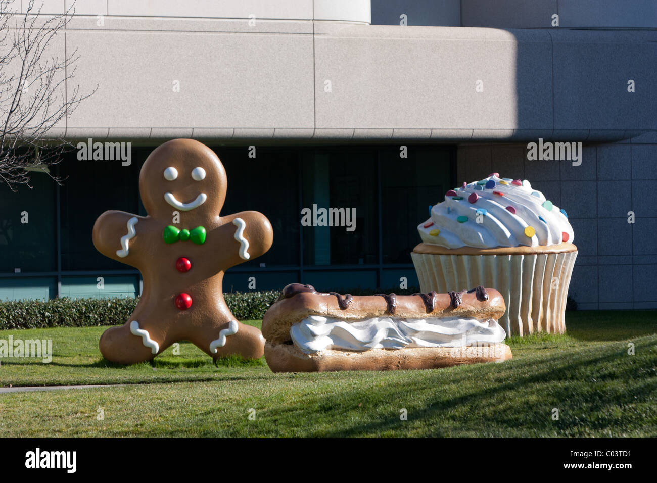 Der Campus von Google, der Tech-Riesen in Silicon Valley, Kalifornien. Stockfoto