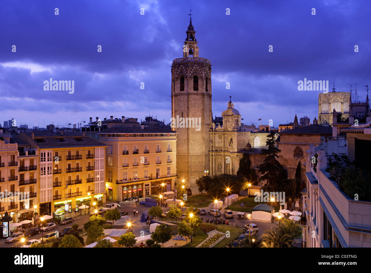 Plaza de la Reina, Valencia, Spanien Stockfoto