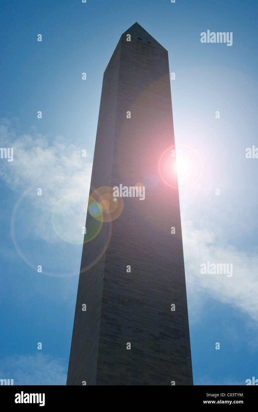 Washington Monument als Reiseziel in Washington, D.C. Stockfoto