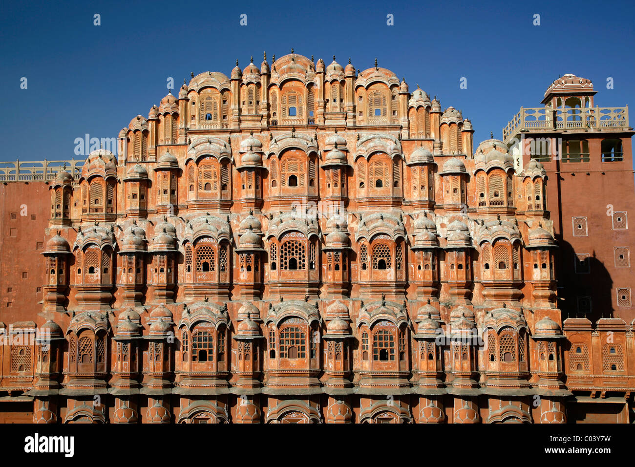 Palast von Indien, Rajasthan, Jaipur, Palast der Winde Stockfoto