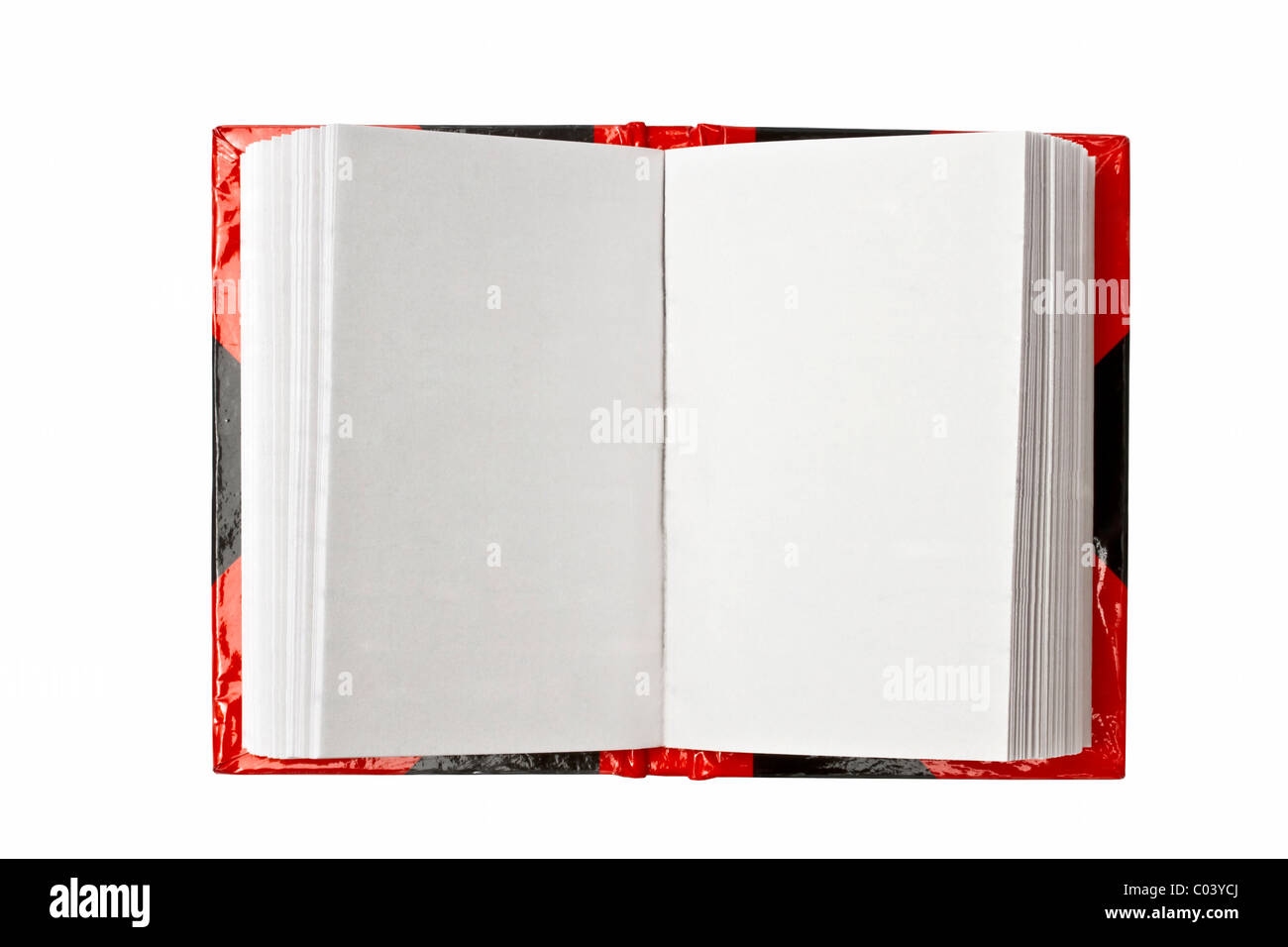 Notizbuch mit leerem Papier Stockfoto