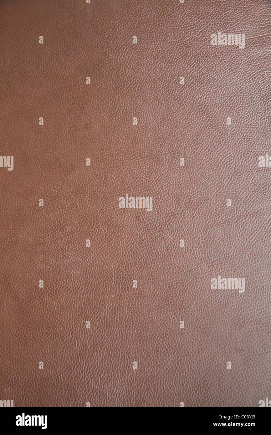 Textur von braunem Leder-Stoff-Hintergrund Stockfoto