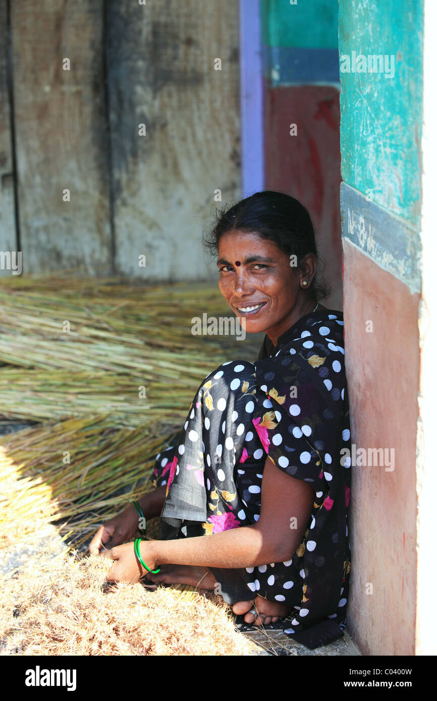 Frau Andhra Pradesh in Südindien Stockfoto