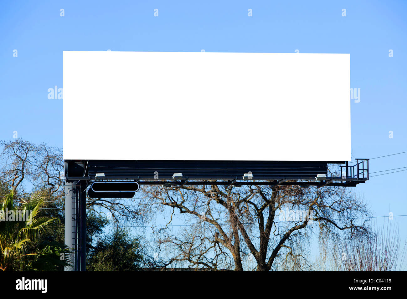 Leere Billboard im freien Stockfoto