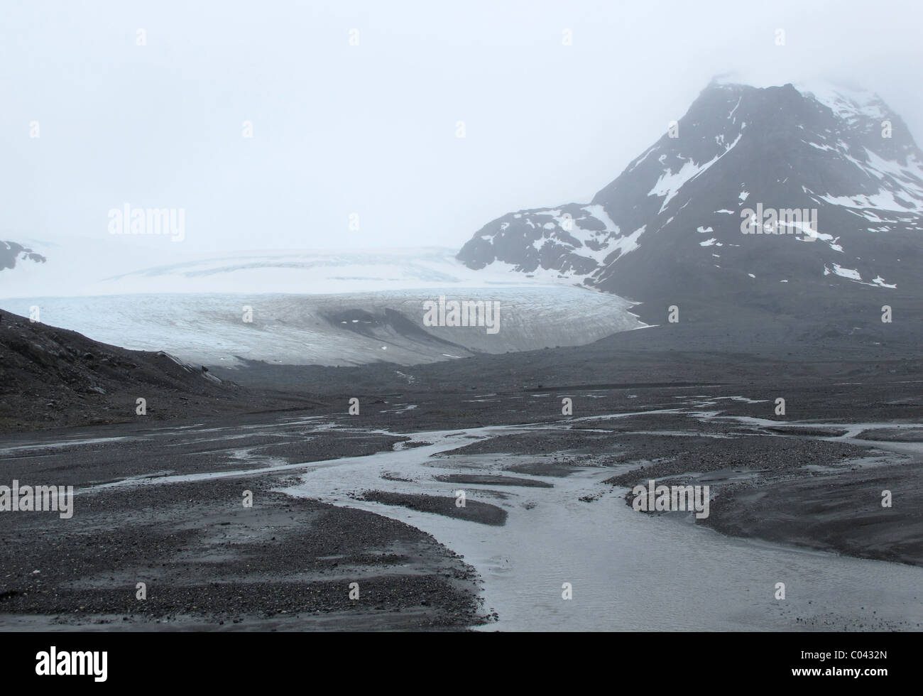 Shackleton Lücke und Purvis Gletscher, King Haakon Bay, Süd-Georgien (Südküste) Stockfoto