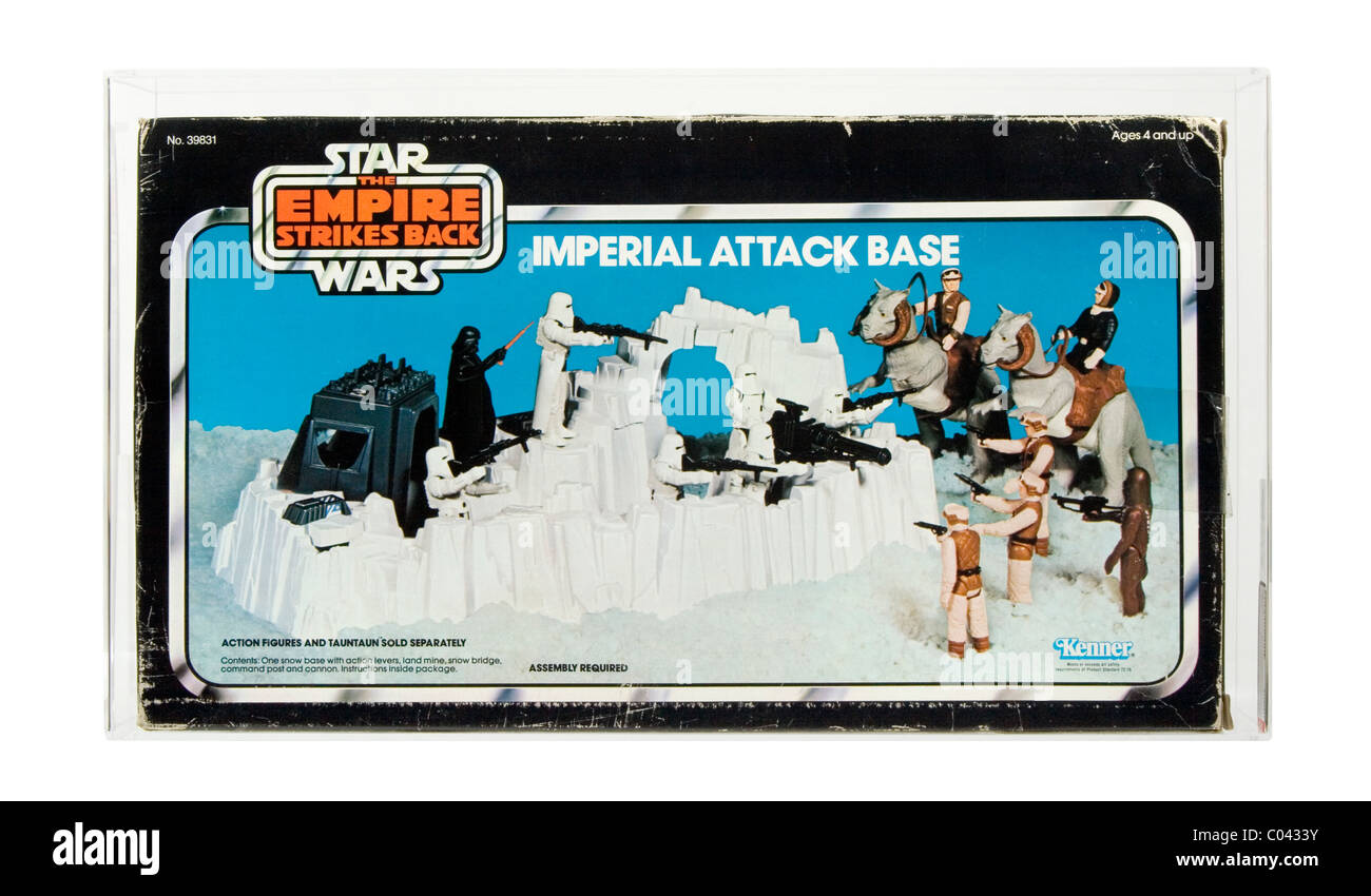 1980 Star Wars Empire Streiks zurück imperialen Angriff Base, gemacht von Kenner. Ungeöffnete beispielsweise AFA 75 ausgezeichnete + / Near Mint. Stockfoto