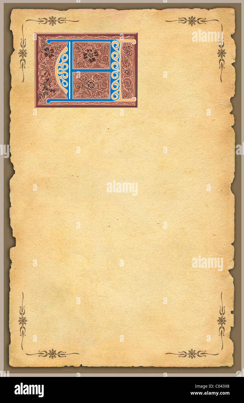 Vintage Initialen Buchstaben "e" Stockfoto