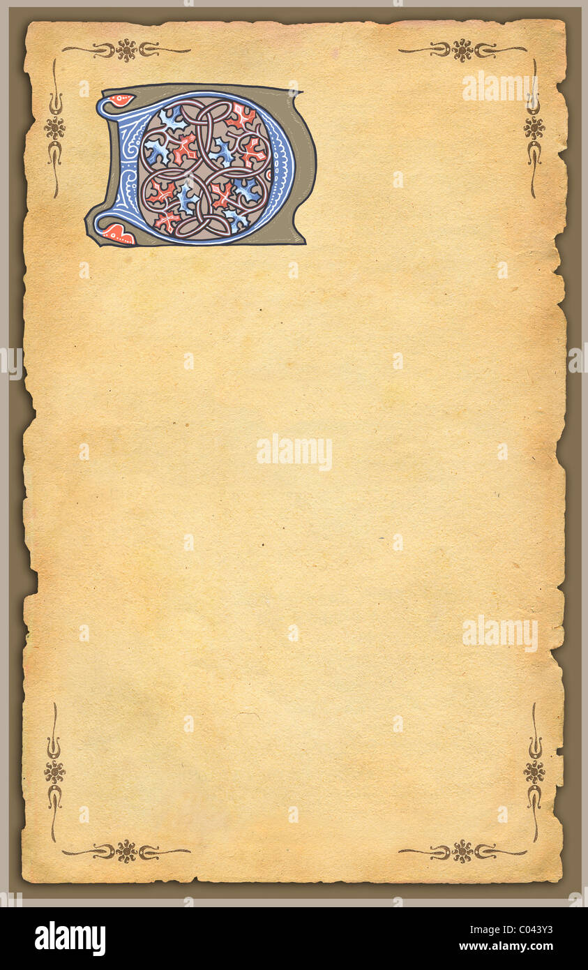 Vintage Initialen schreiben würde " Stockfoto