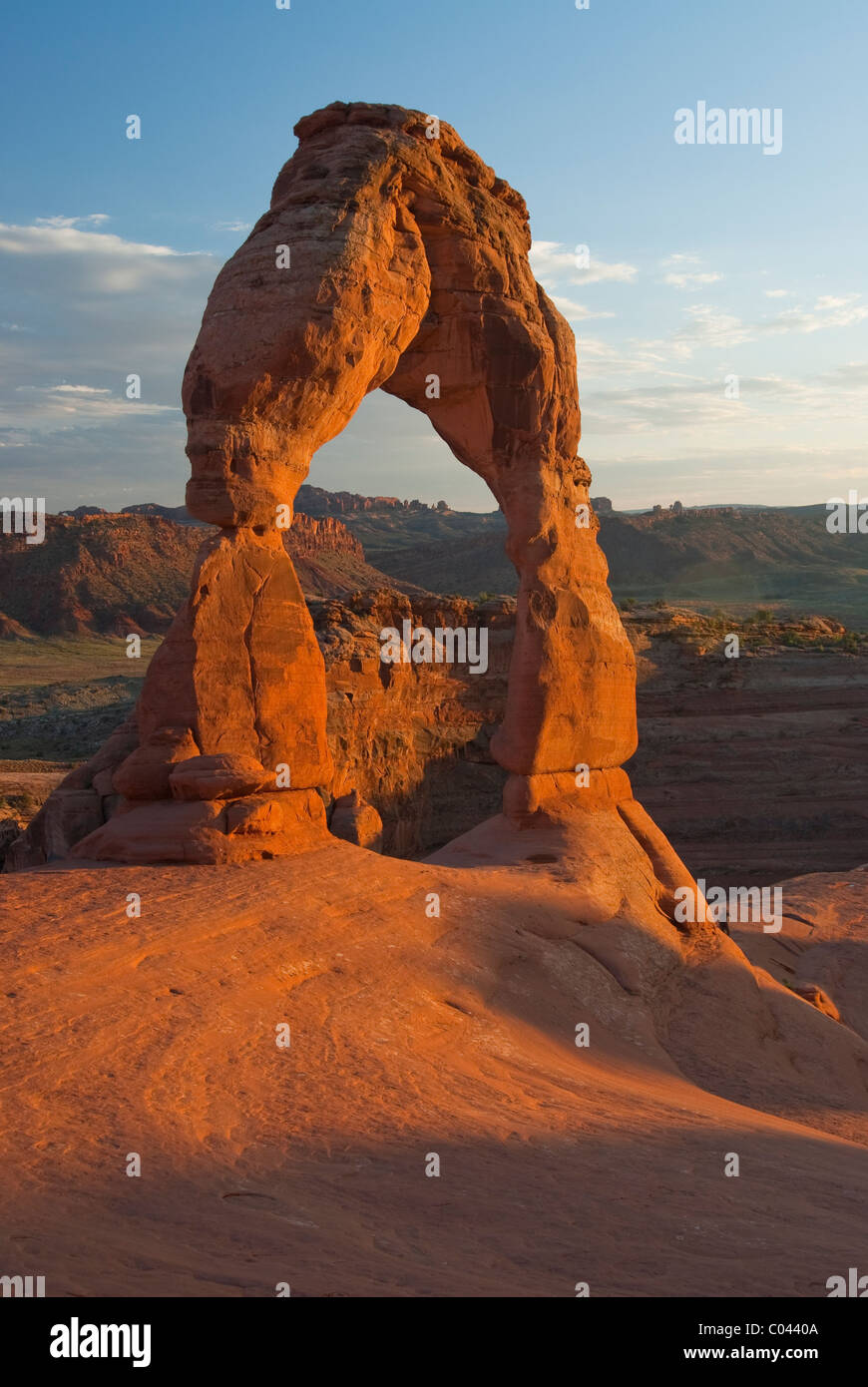 Welt berühmt Delicate Arch im Arches National Park Stockfoto