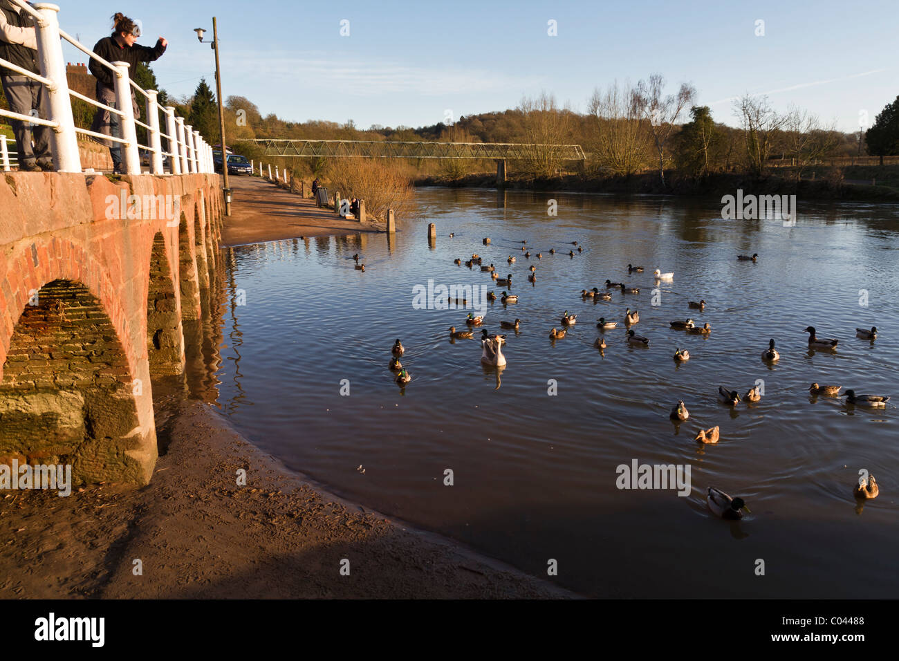 Kleinen Fluss Dorf des oberen Arley in Wyre Forest Stockfoto