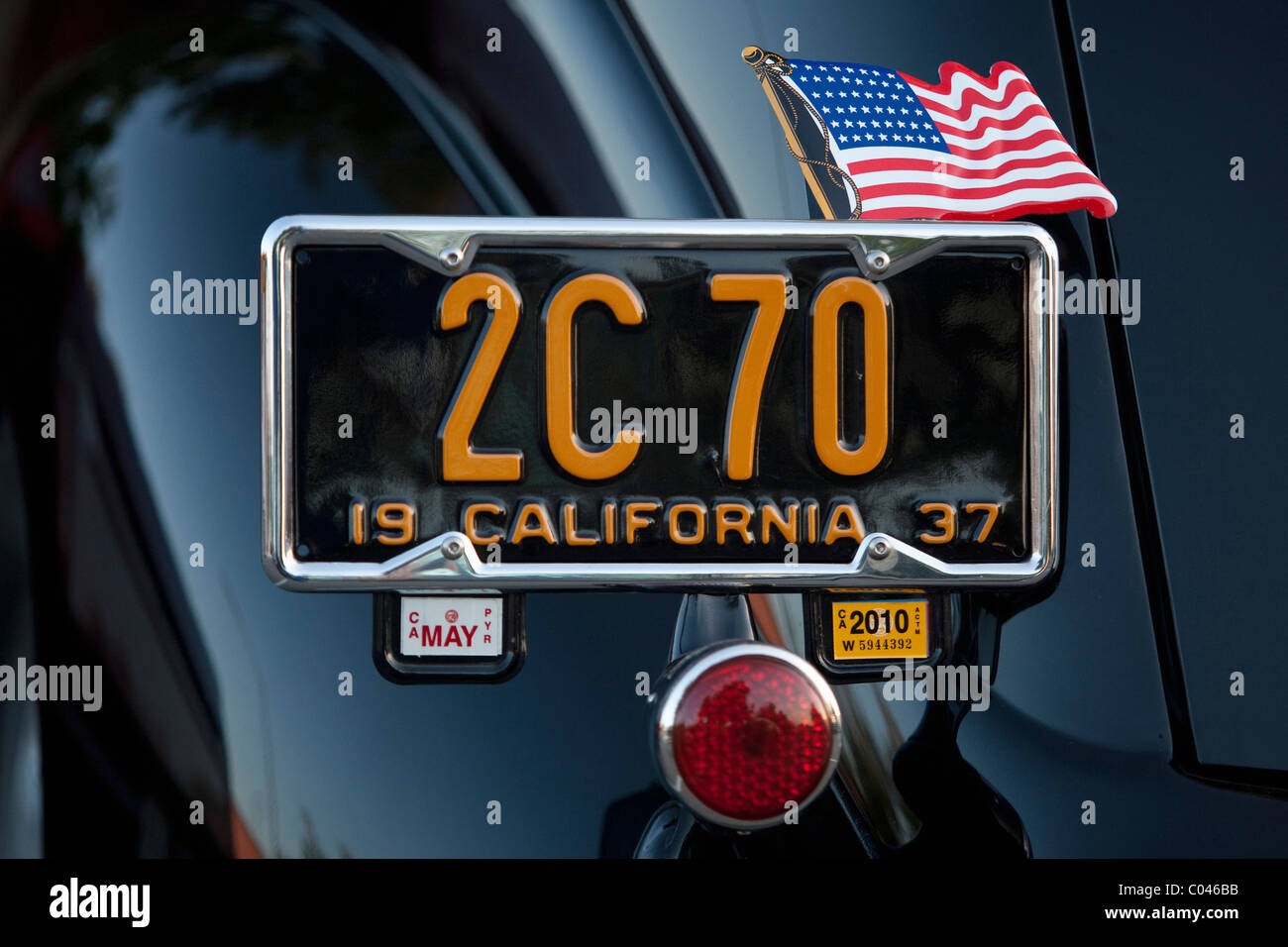 Historischen California-Kfz-Kennzeichen an Cruisin Grand Classic Car Show, Encinitas, Kalifornien, USA Stockfoto