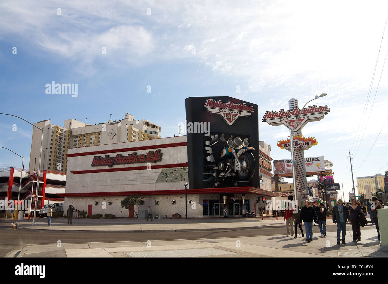 Ein Blick auf die Harley-Davidson Las Vegas Cafe Stockfoto