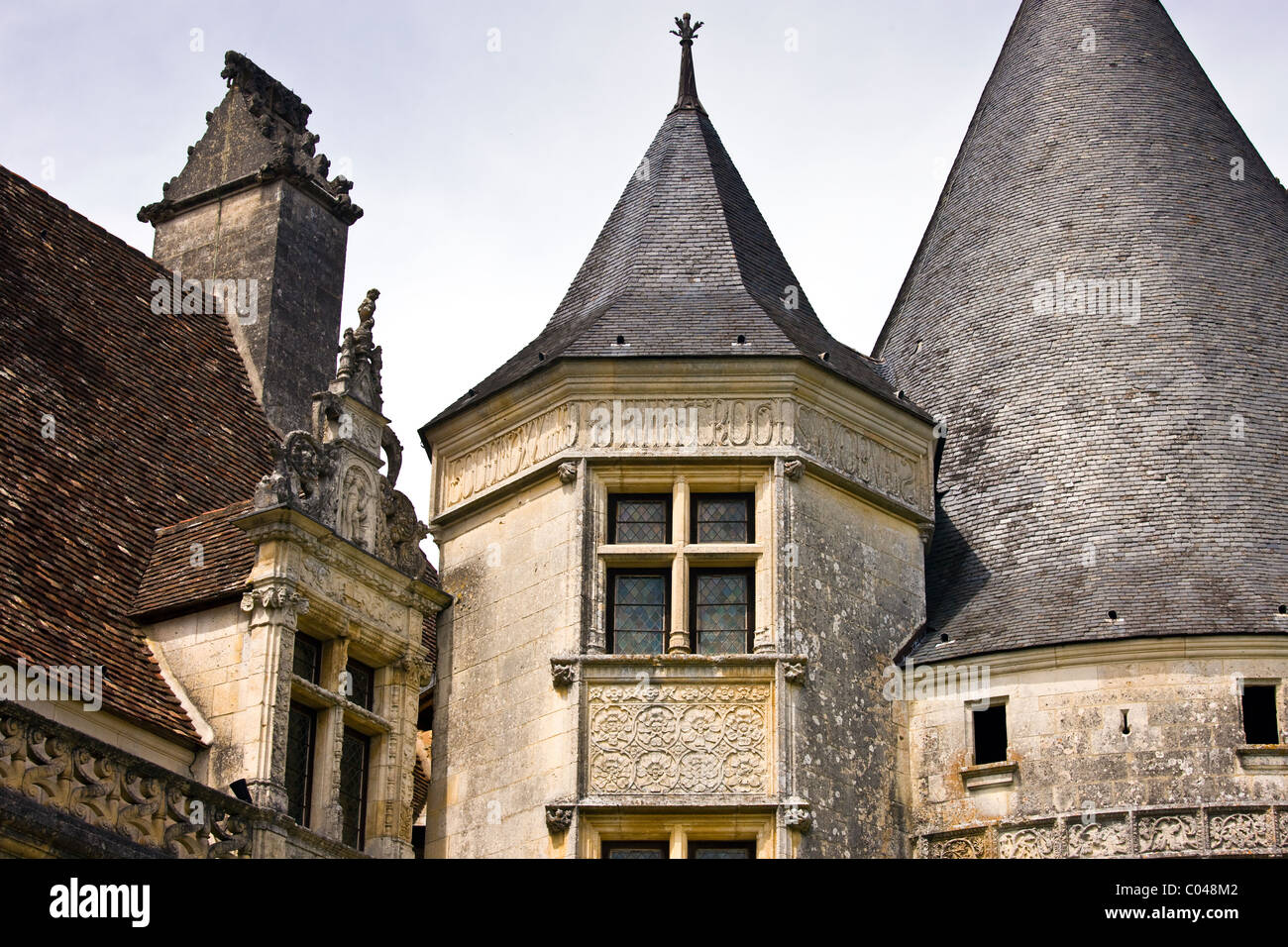 Französische Architektur in der Stadt von Sarlat-la-Caneda, Dordogne, Frankreich Stockfoto