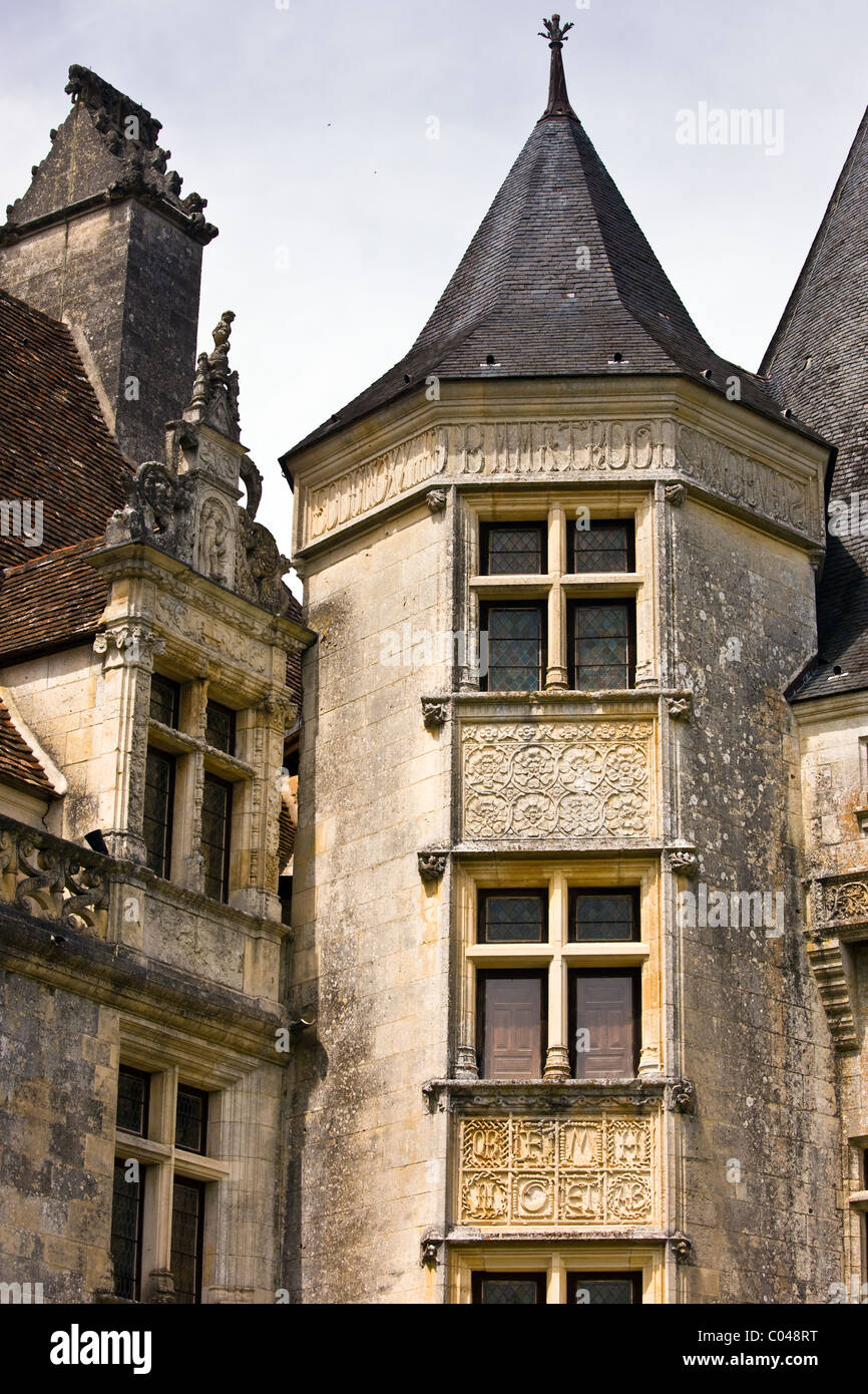 Französische Architektur in der Stadt von Sarlat-la-Caneda, Dordogne, Frankreich Stockfoto