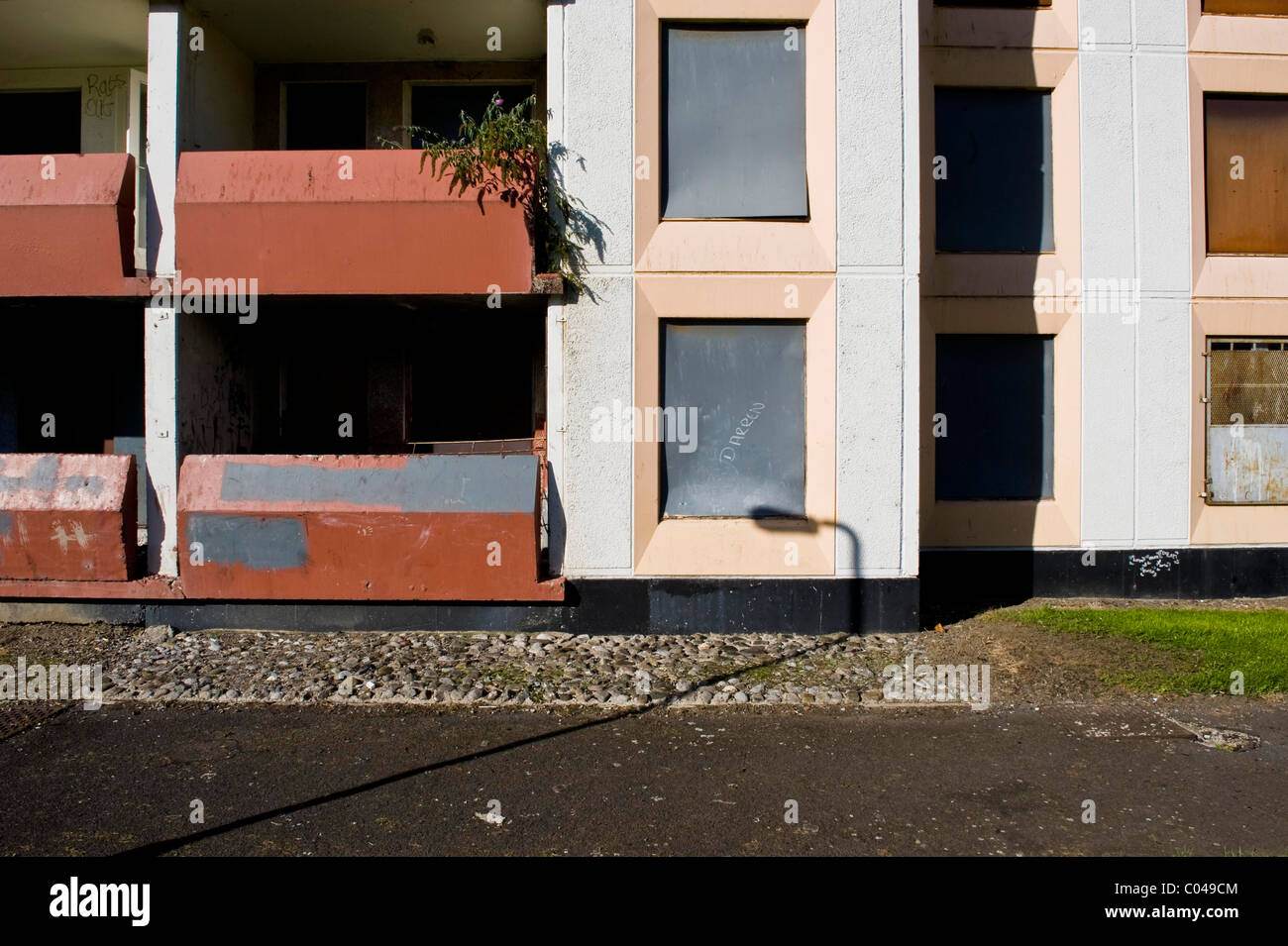 St. Michael's Dublin City Corporation Flats, Inchicore Dublin 8 Irland. Da Abgerissen. Stockfoto