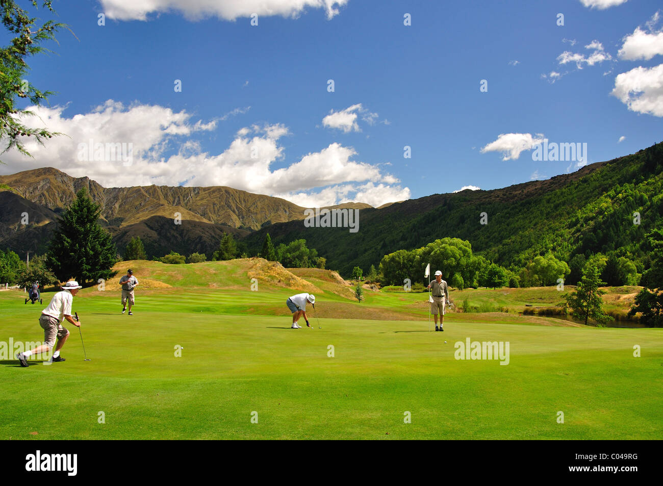 Arrowtown Golfplatz, Centennial Avenue, Arrowtown, Otago Region, Südinsel, Neuseeland Stockfoto