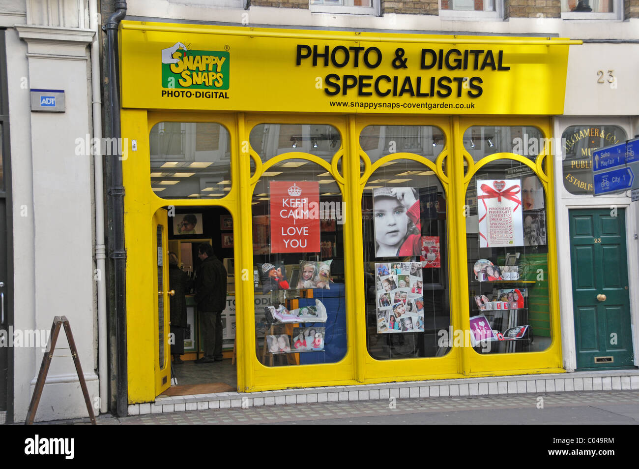 Snappy Snaps Fotodruck Shop High Street Fotografie Stockfoto