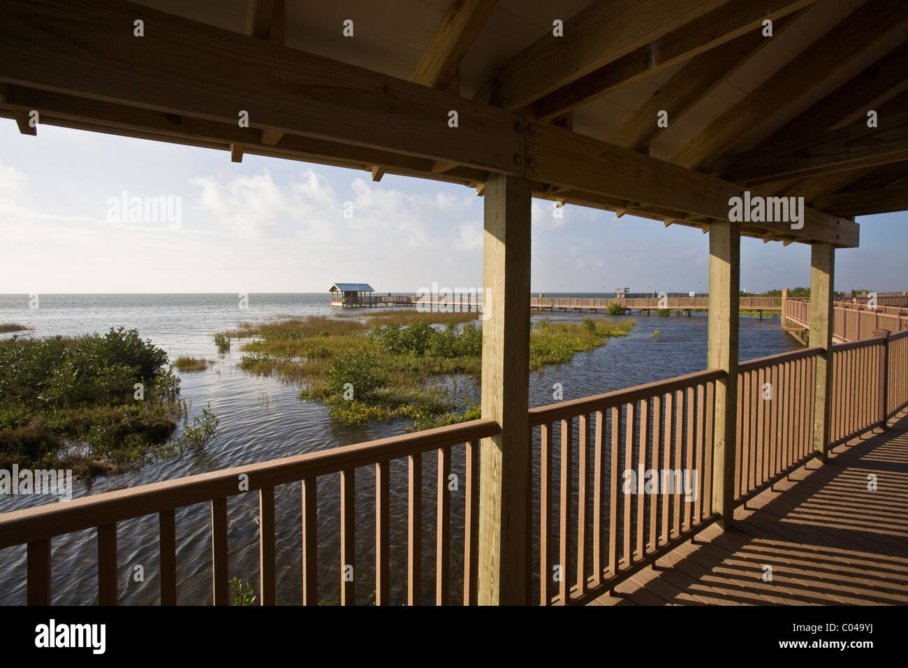 South Padre Island Birding & Naturzentrum auf Laguna Madre Bucht, Texas Stockfoto