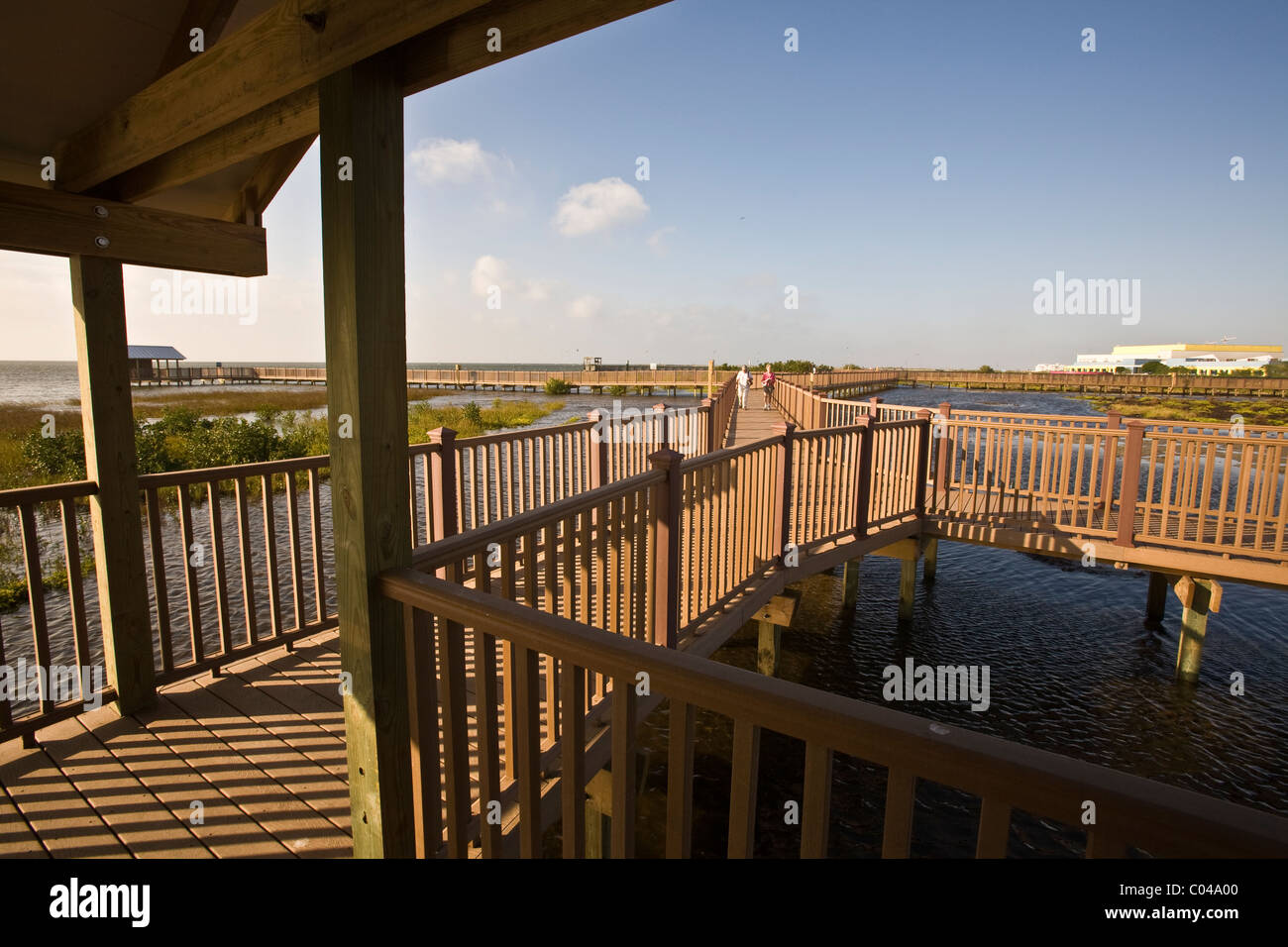 South Padre Island Birding & Naturzentrum auf Laguna Madre Bucht, Texas Stockfoto