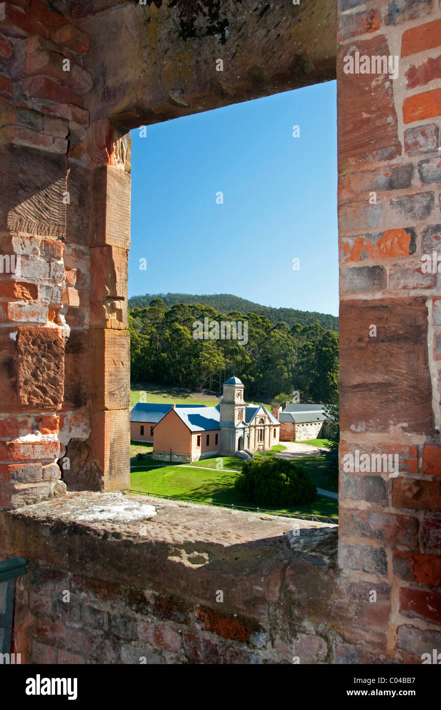 Das Asyl-Gebäude in Port Arthur Historic Site, Tasmanien, Australien Stockfoto