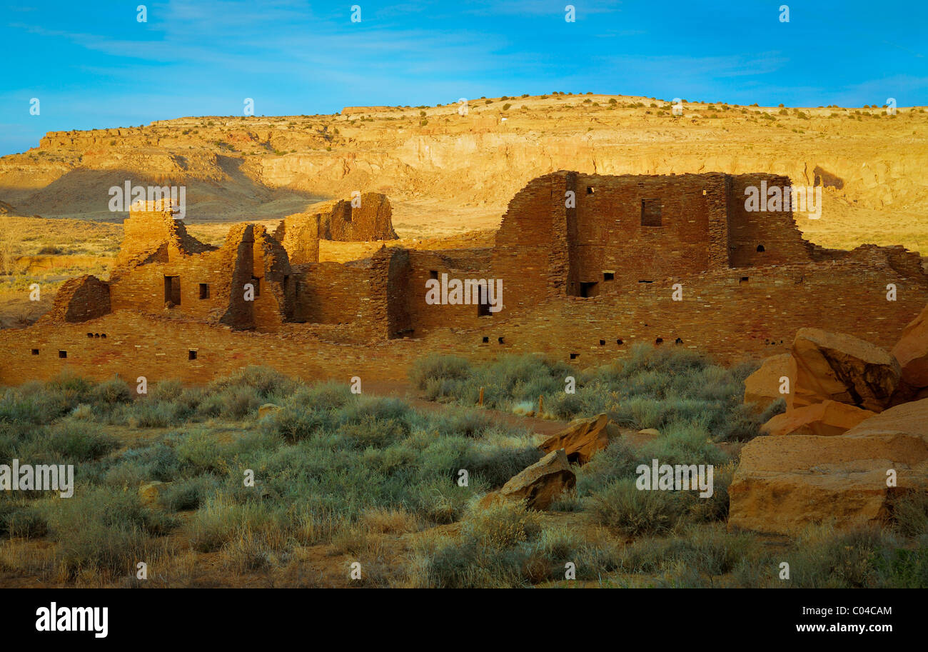 Pueblo Bonito im im Chaco Culture National Historical Park Stockfoto