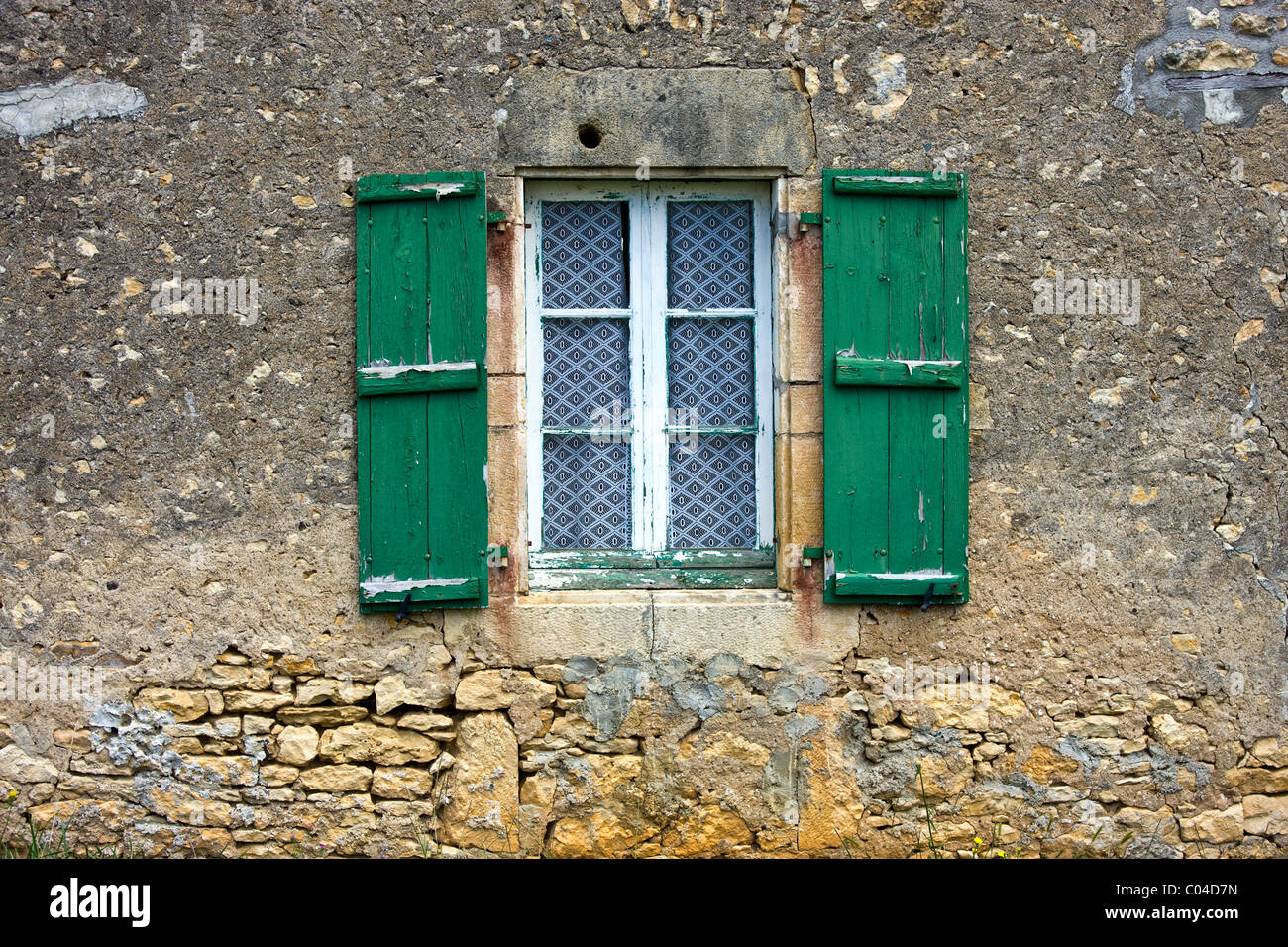 Typische französische Architektur in Montignac in der Dordogne-Frankreich Stockfoto