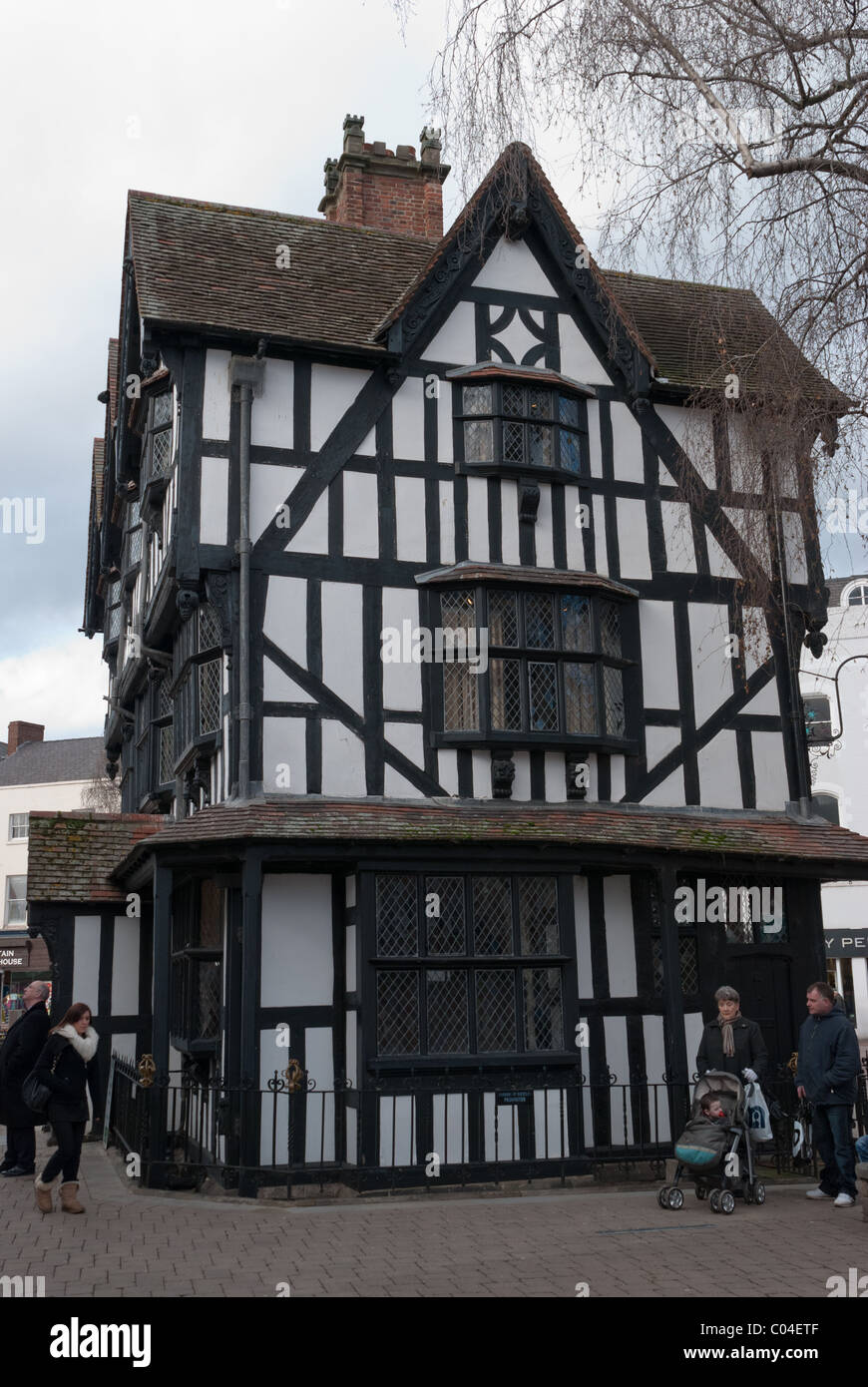 Das alte Haus im Stadtzentrum von Hereford Stockfoto