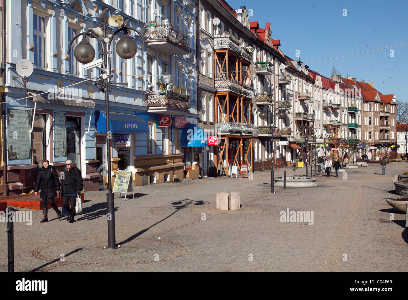 Altstadt-Fußgängerzone, Slubice, Polen Stockfoto