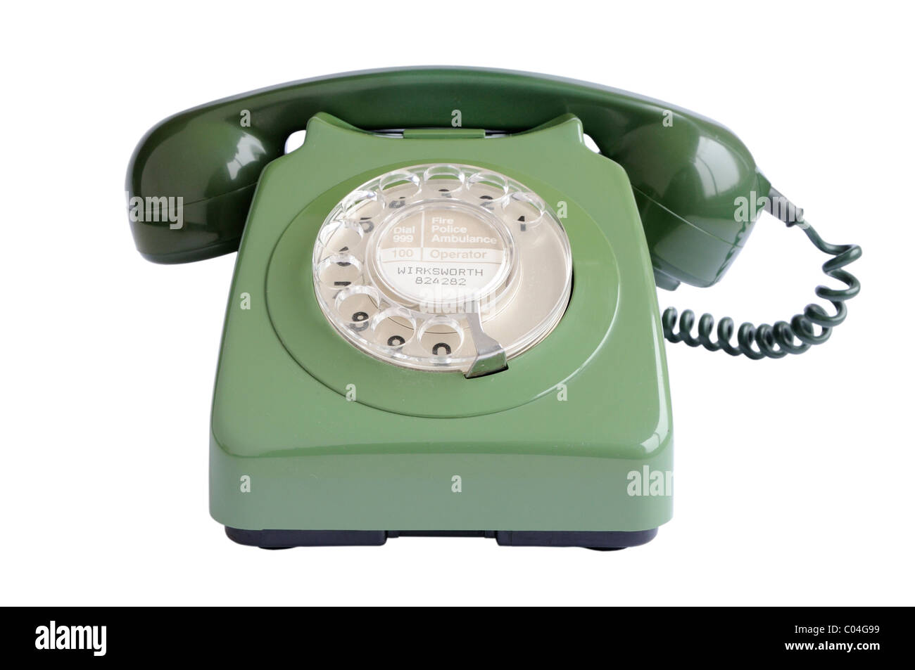 Alte grüne Telefon Stockfoto