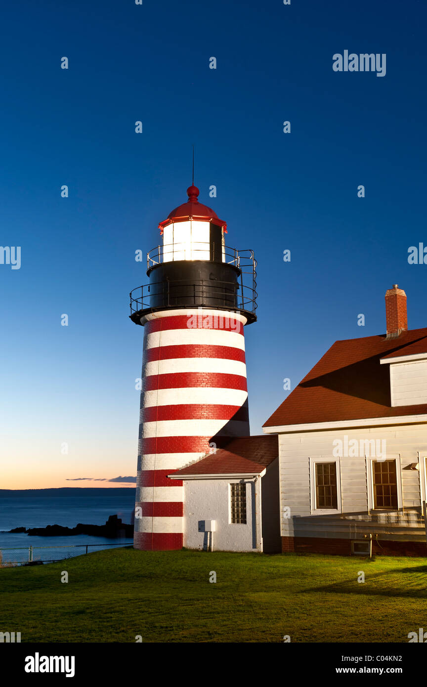 West Quoddy Head Light, Lubec, Maine, USA Stockfoto