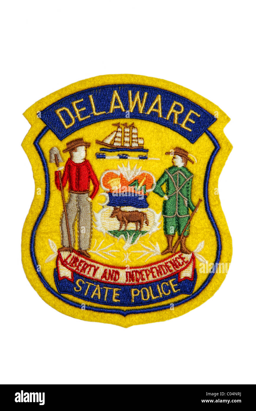 Delaware State Troopers Patch Stockfoto