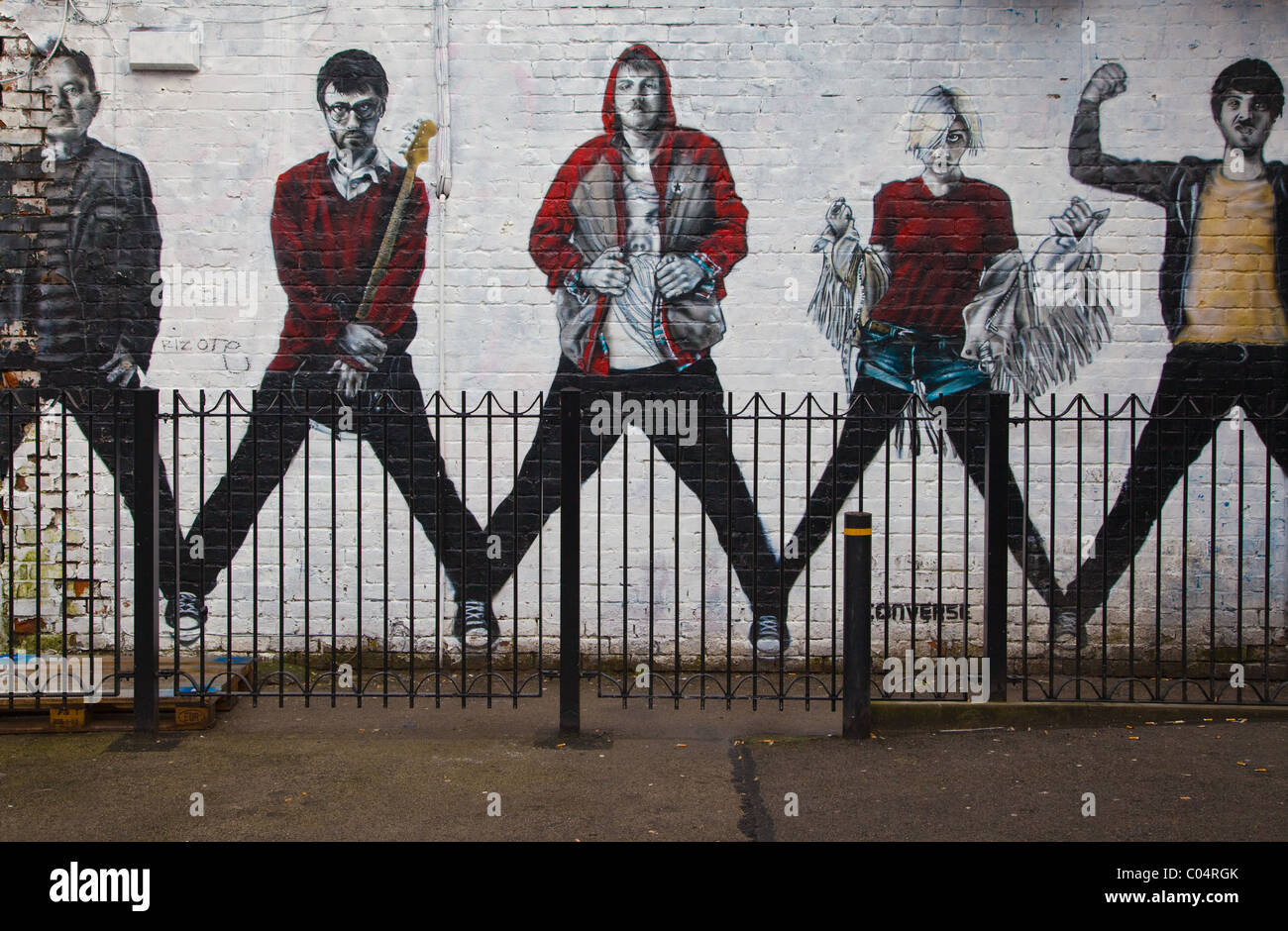 Wandkunst im Manchesters Northern Quarter Stockfoto