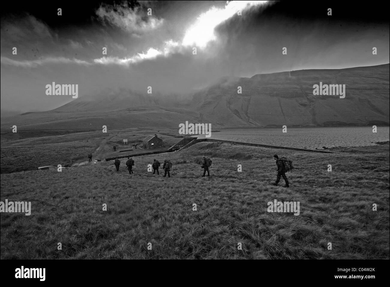 CAMBRIAN PATROL Übung ist das wichtigste patrouillierenden Event von der britischen Armee, die in Wales statt und moderiert von 160 (W)-Brigad Stockfoto