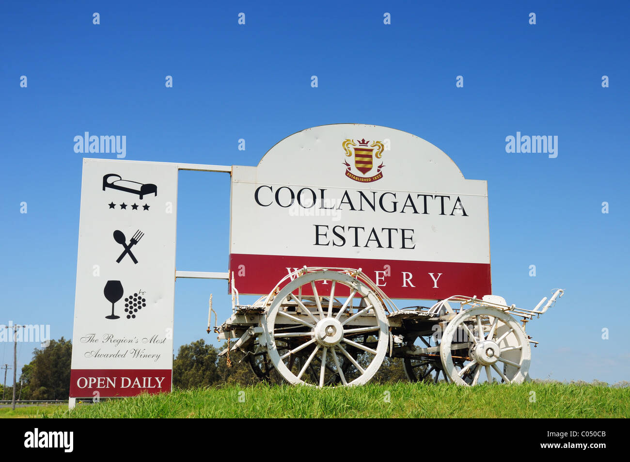 Die Coolangatta Estate Winery in New South Wales Australien Stockfoto