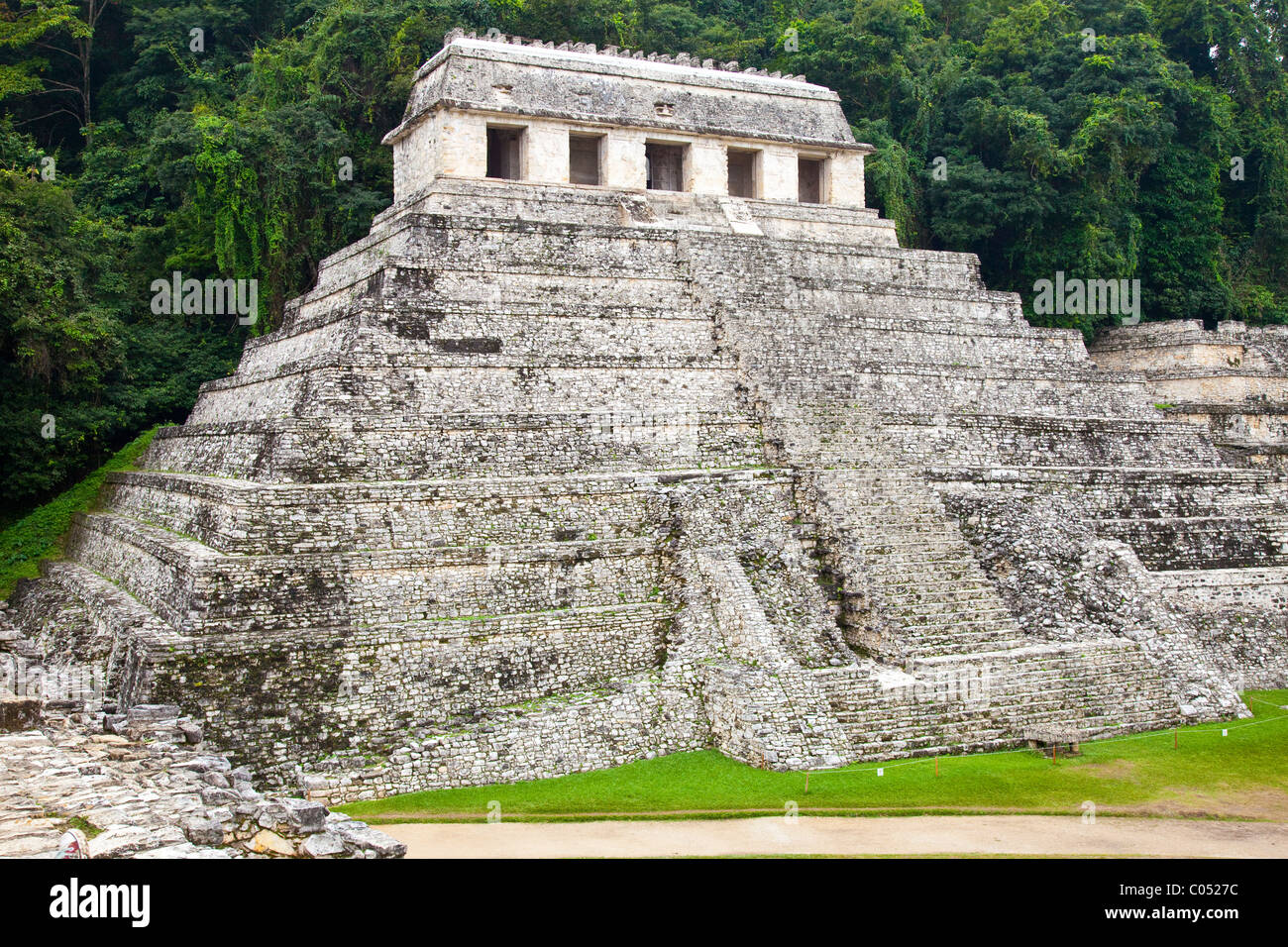 Tempel der Inschriften oder Templo de Inscripciones, Palenque, Chiapas, Mexiko Stockfoto