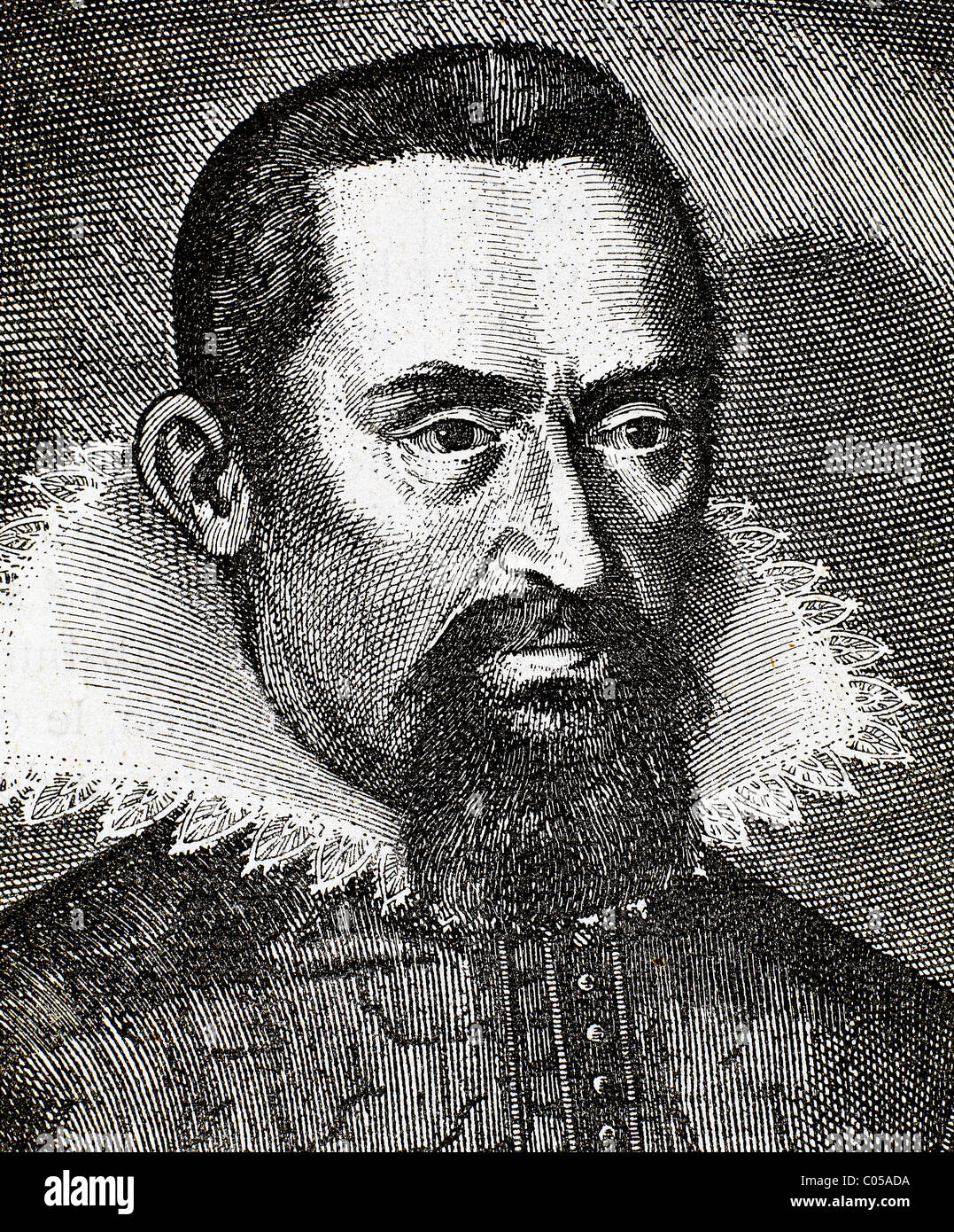 Kepler, Johannes (1571-1630) deutscher Mathematiker und Astronom. Als Begründer der modernen Astronomie. Gravur. Stockfoto