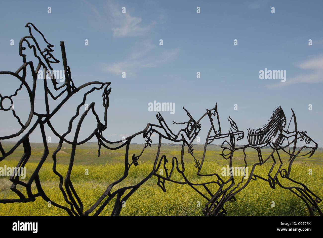 Schlacht am little big horn Stockfoto