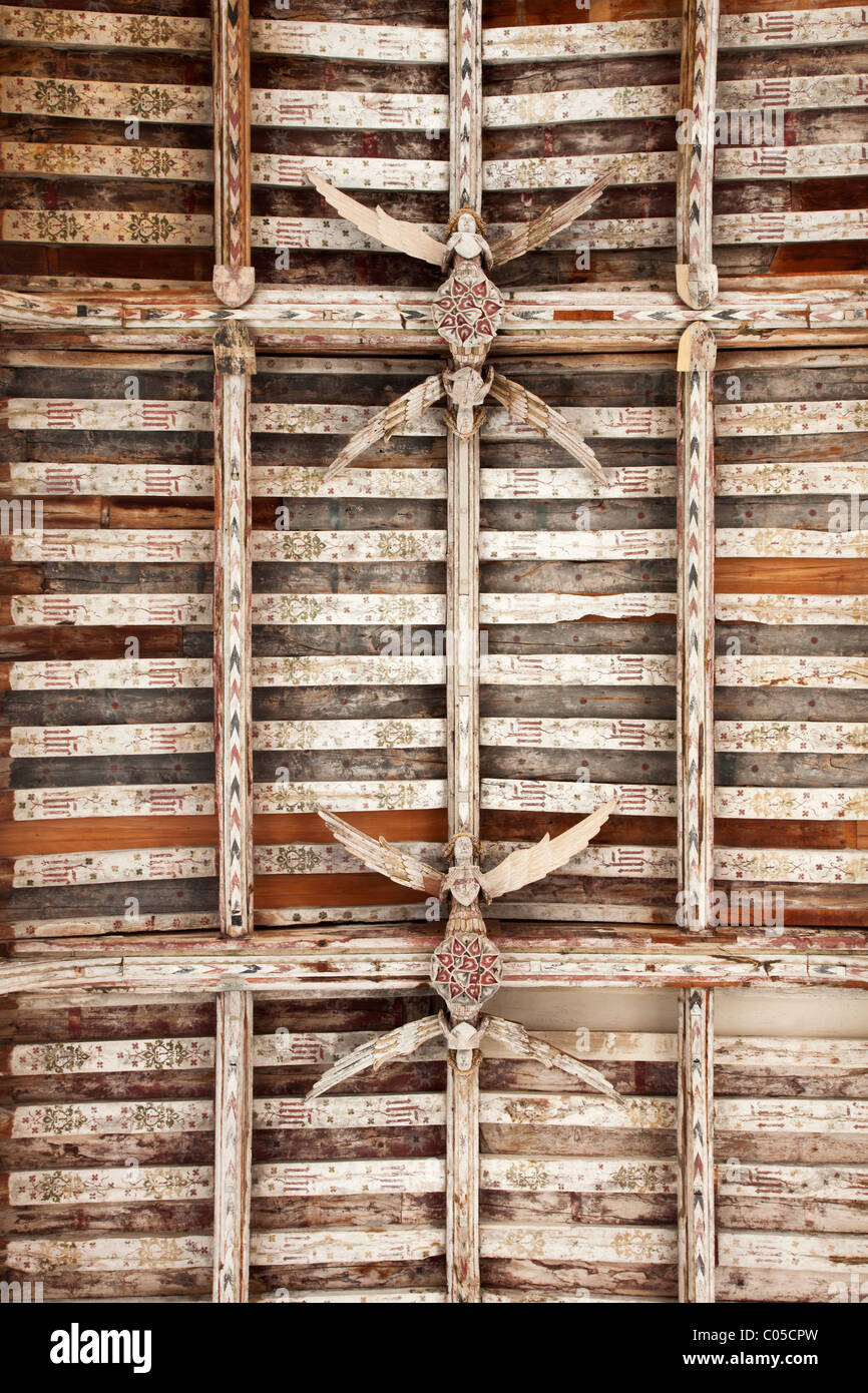 Engel im Dach des Blythburgh All Saints Church, Suffolk UK Stockfoto