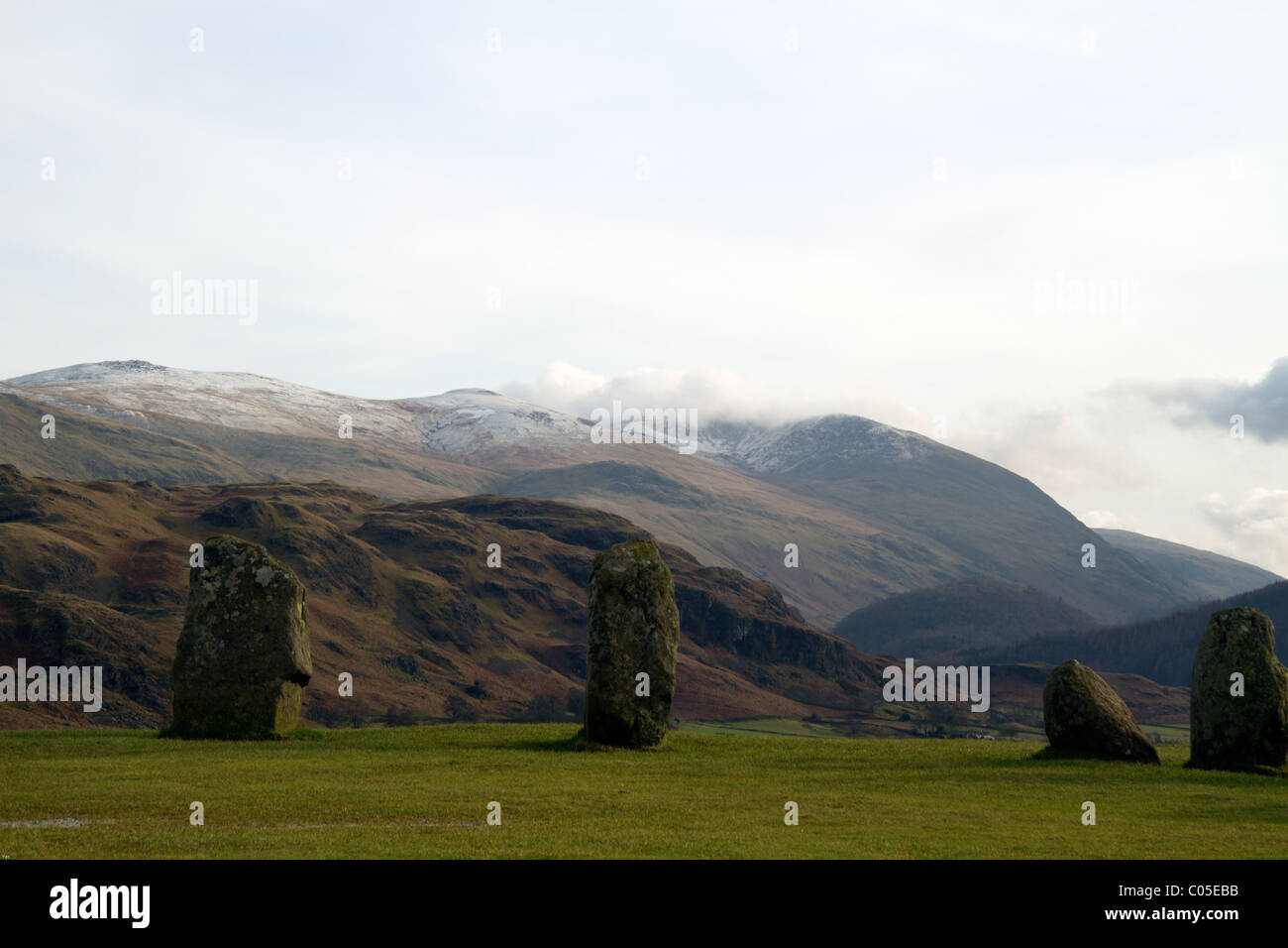 Castlerigg Menhire Stockfoto