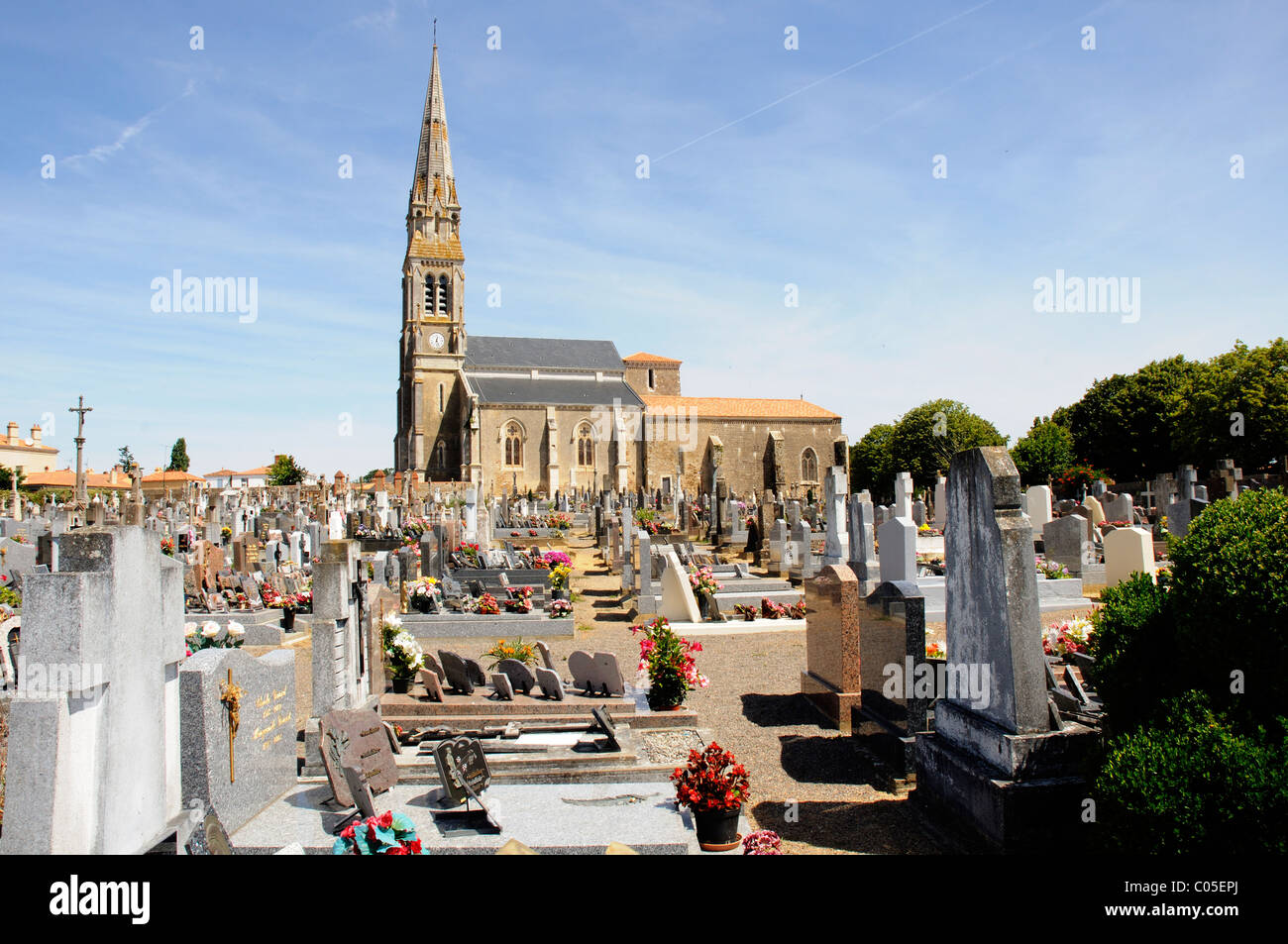 Die Kirche von Talmont St Hilaire in Vendee Frankreich Stockfoto