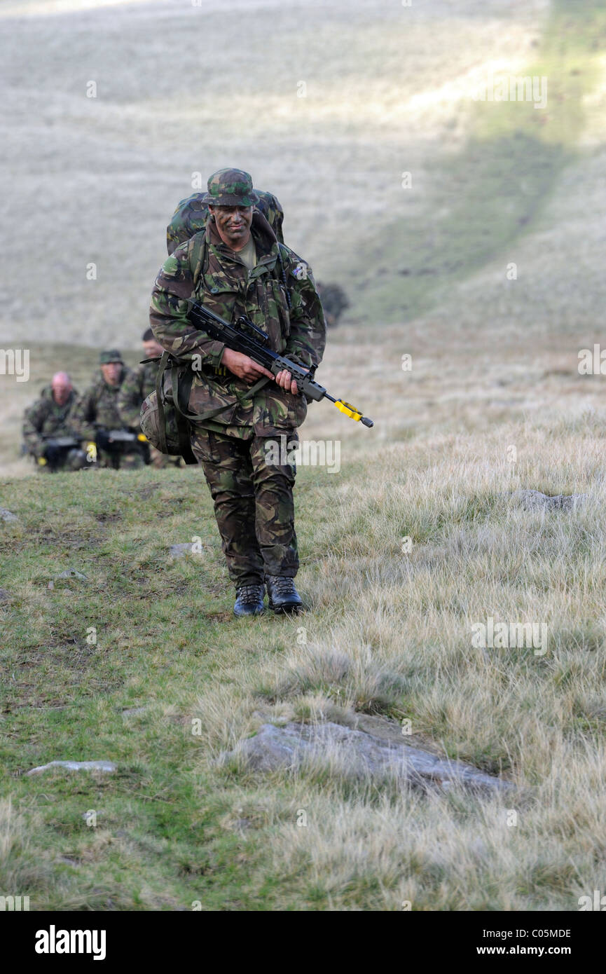 CAMBRIAN PATROL Übung ist das wichtigste patrouillierenden Event von der britischen Armee, die in Wales statt und moderiert von 160 (W)-Brigad Stockfoto