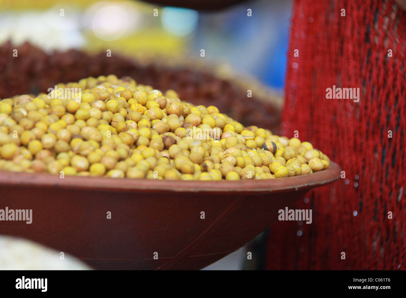 Gelbe Hülsenfrüchte Stockfoto