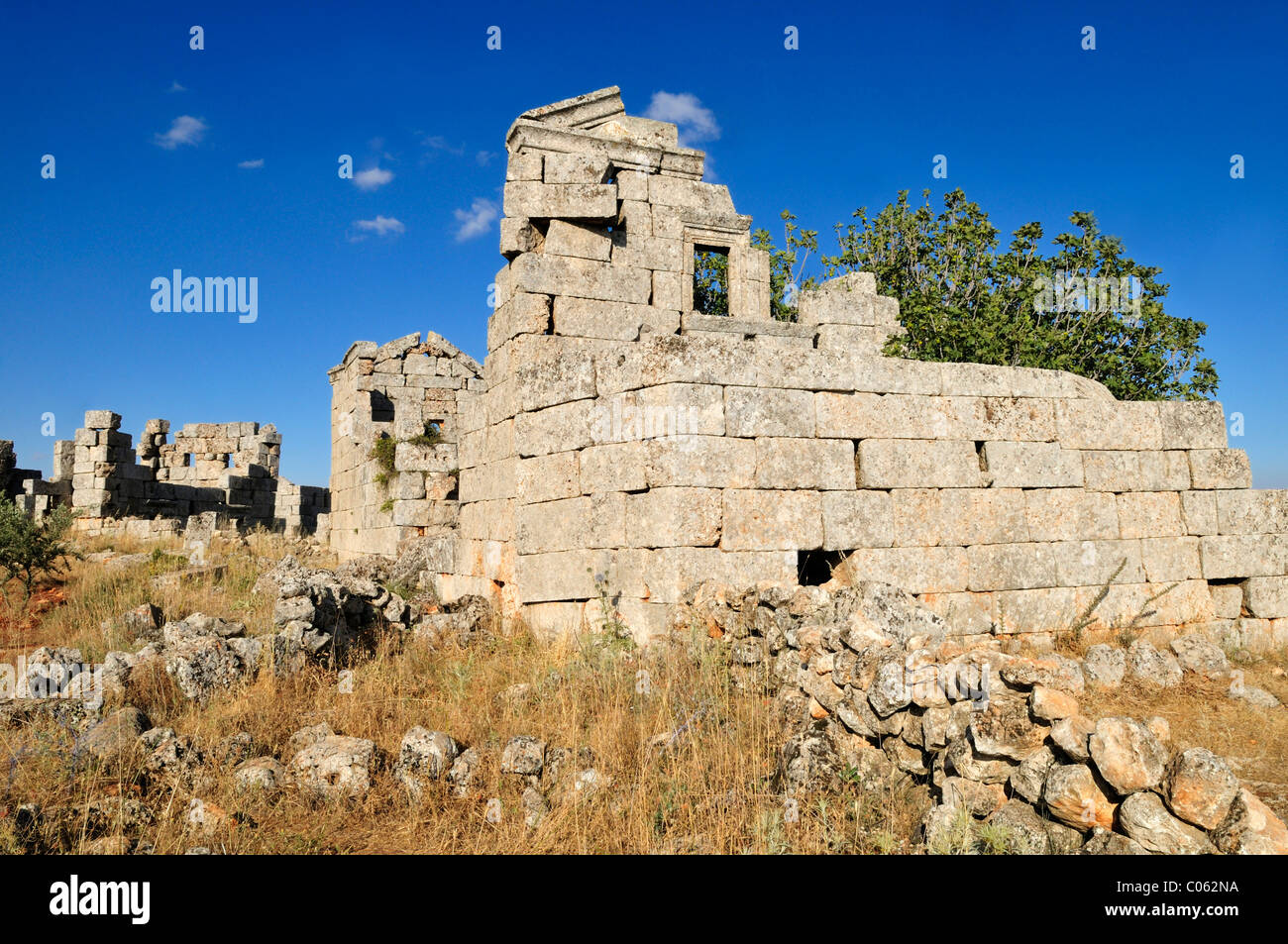 Byzantinischen Ruinen an die archäologische Stätte von Ba'uda, Baude, Baouda, Syrien, Nahost, Westasien Stockfoto