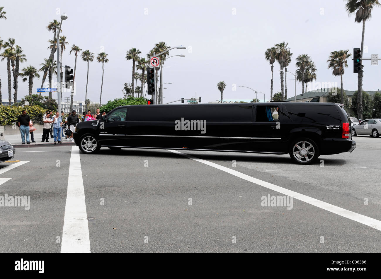 Stretch Limousine, Santa Monica, Los Angeles, Kalifornien, USA, Nordamerika Stockfoto